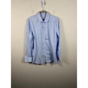 Kirrin Finch Shirt Size 20 Androgynous Blue White Stripe Button Down Long Sleeve
